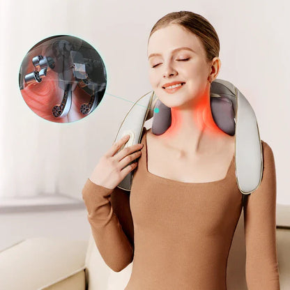 Masajeador Cervical Shiatsu 6D con Calor Recargable